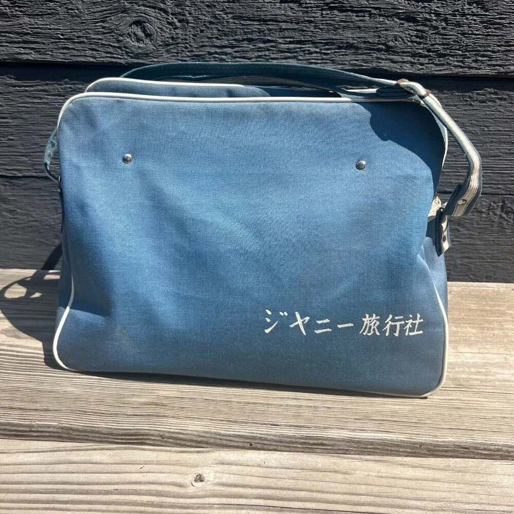 Vintage 1970's  Johnny Tours Flight Attendant Okinawa Shoulder Bag Carry-On - Picture 2 of 16